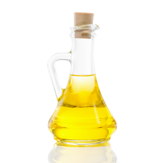 Vegetable oil in glass carafe