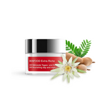 SKIN FOOD Extra Riche cream jar with a flower and leaves on a white background
