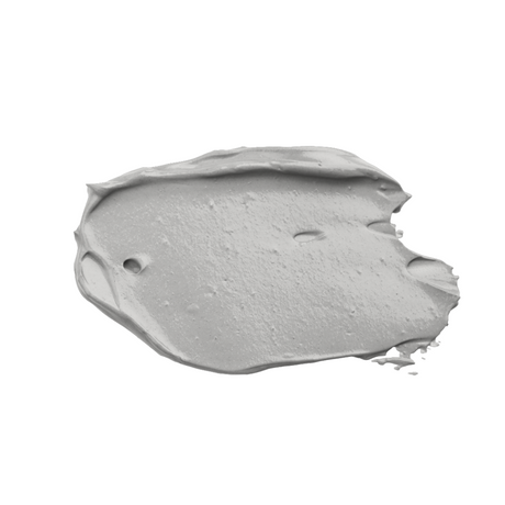 Gray smear of cream on a white background