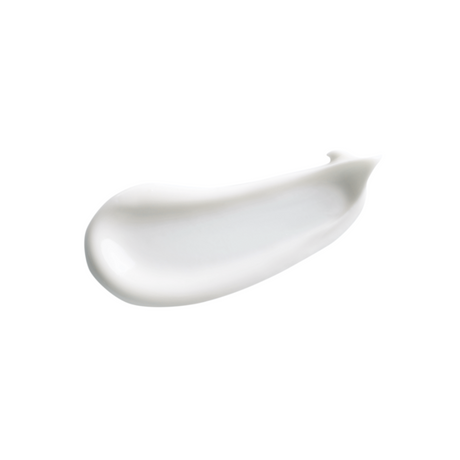 White cream smear on a white background